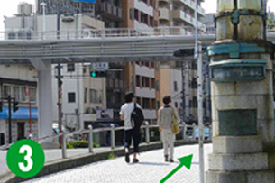ＪＲ線「横浜」駅から当院までの道順３